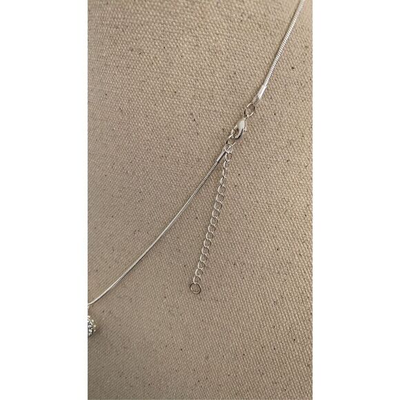 Set of 2 Open Heart Necklaces made with Swarovski Crystals, Rhodium, Gift-Ready - Picture 7 of 8